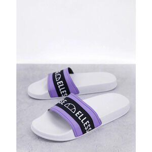 ellesse Filippo Logo Lilac/White Men's Sandals Slides Size 9